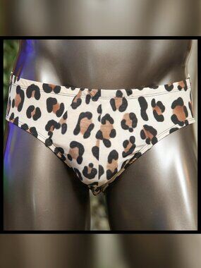 Mens Leopared Brief Handmade
